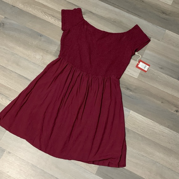 Massimo Dresses & Skirts - Maroon Off Shoulder Dress